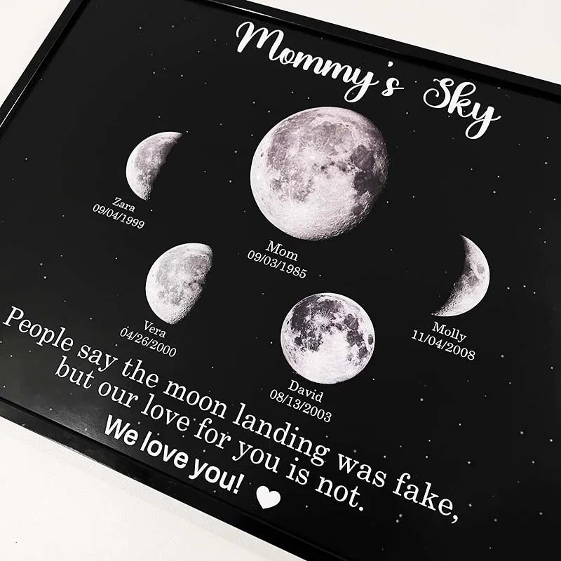 Encircling the moon Phase Frame -Mother's Day Gift