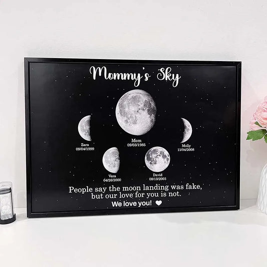 Encircling the moon Phase Frame -Mother's Day Gift