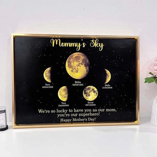 Encircling the moon Phase Frame -Mother's Day Gift