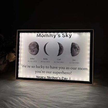 Multi Moon Moon Phase Mirror Lamp - Mothers'day Gift